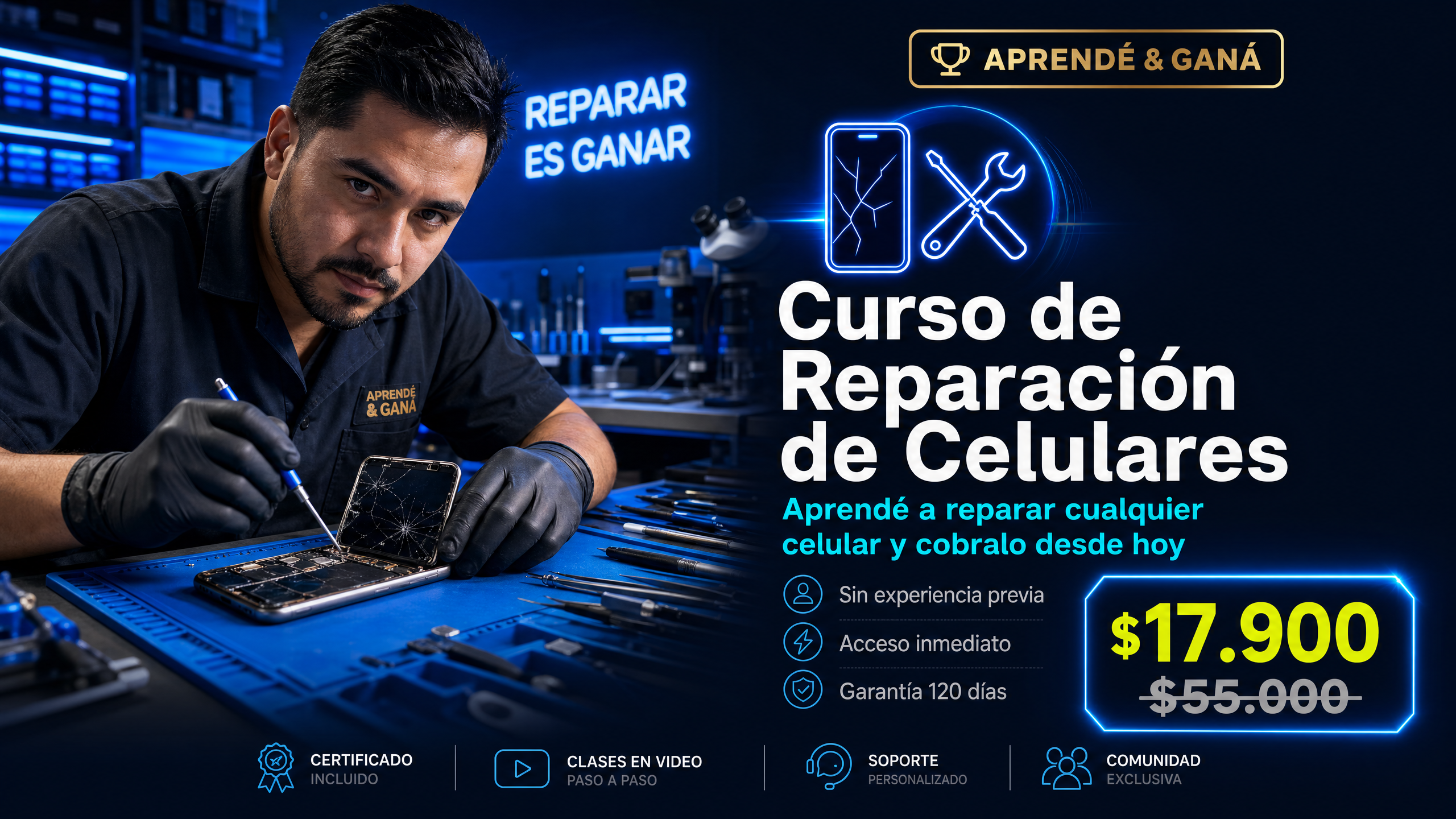 APRENDE Y GANA ARREGLANDO CELULARES